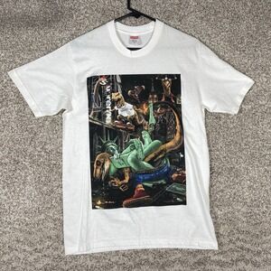 Supreme T-Rex Tee White Small Pre-Shrunk Made In The USA Graphic T-Shirt NYC